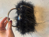 Feather Purse with Diamanté closure