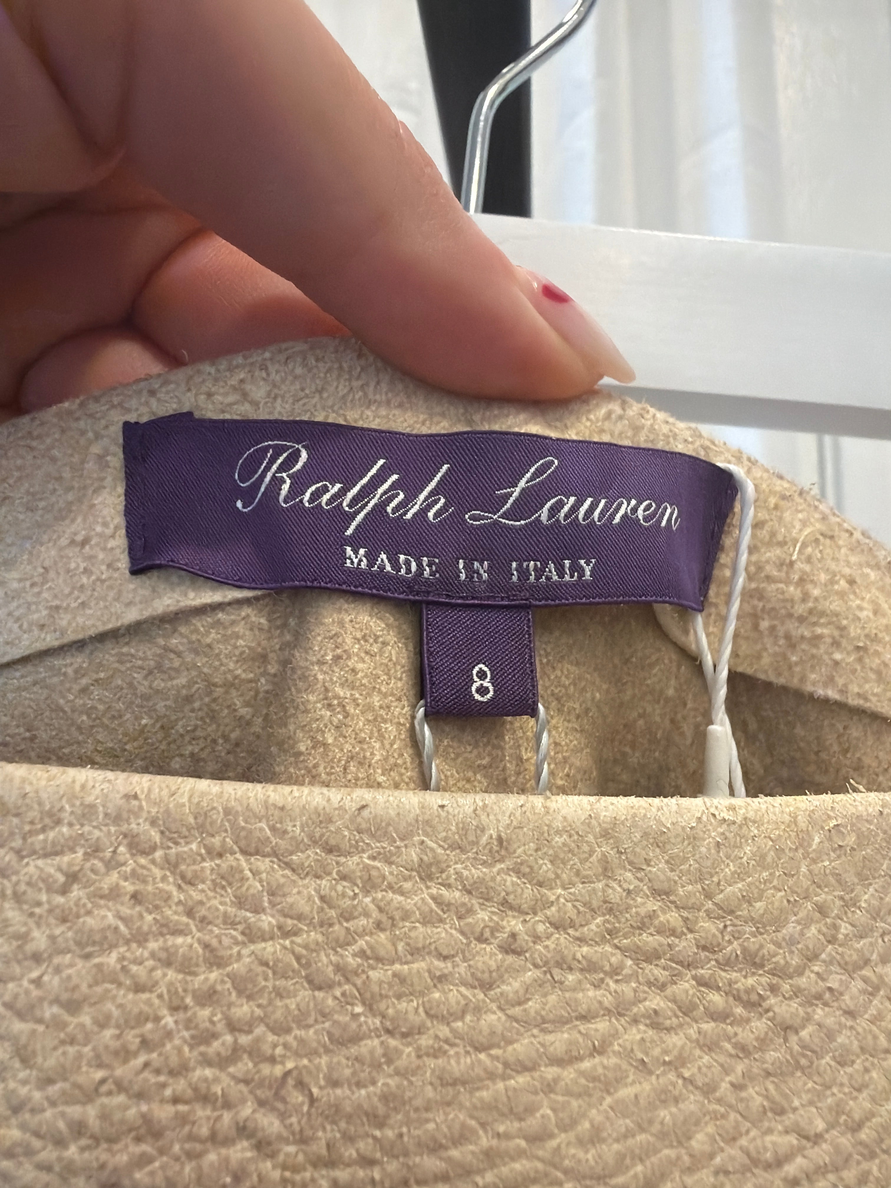 1995 Purple Label Deerskin Fringe Wrap Skirt