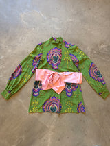 Graphic Print Tunic with Detachable Bow 2018