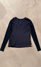 Napoleon Satin Long Sleeve Top