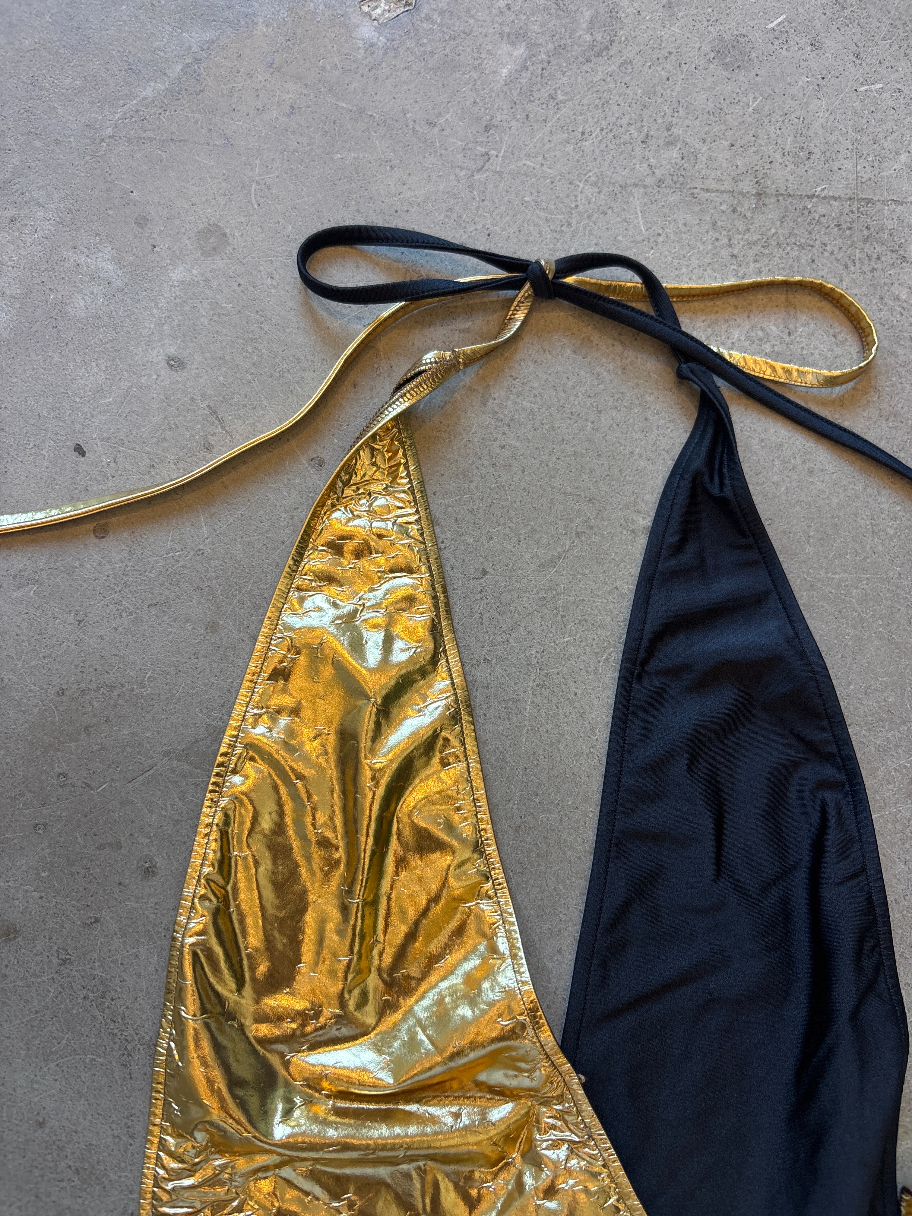 Gold and Black Bodysuit ss2019
