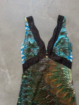Peacock Print Vintage Dress 2012