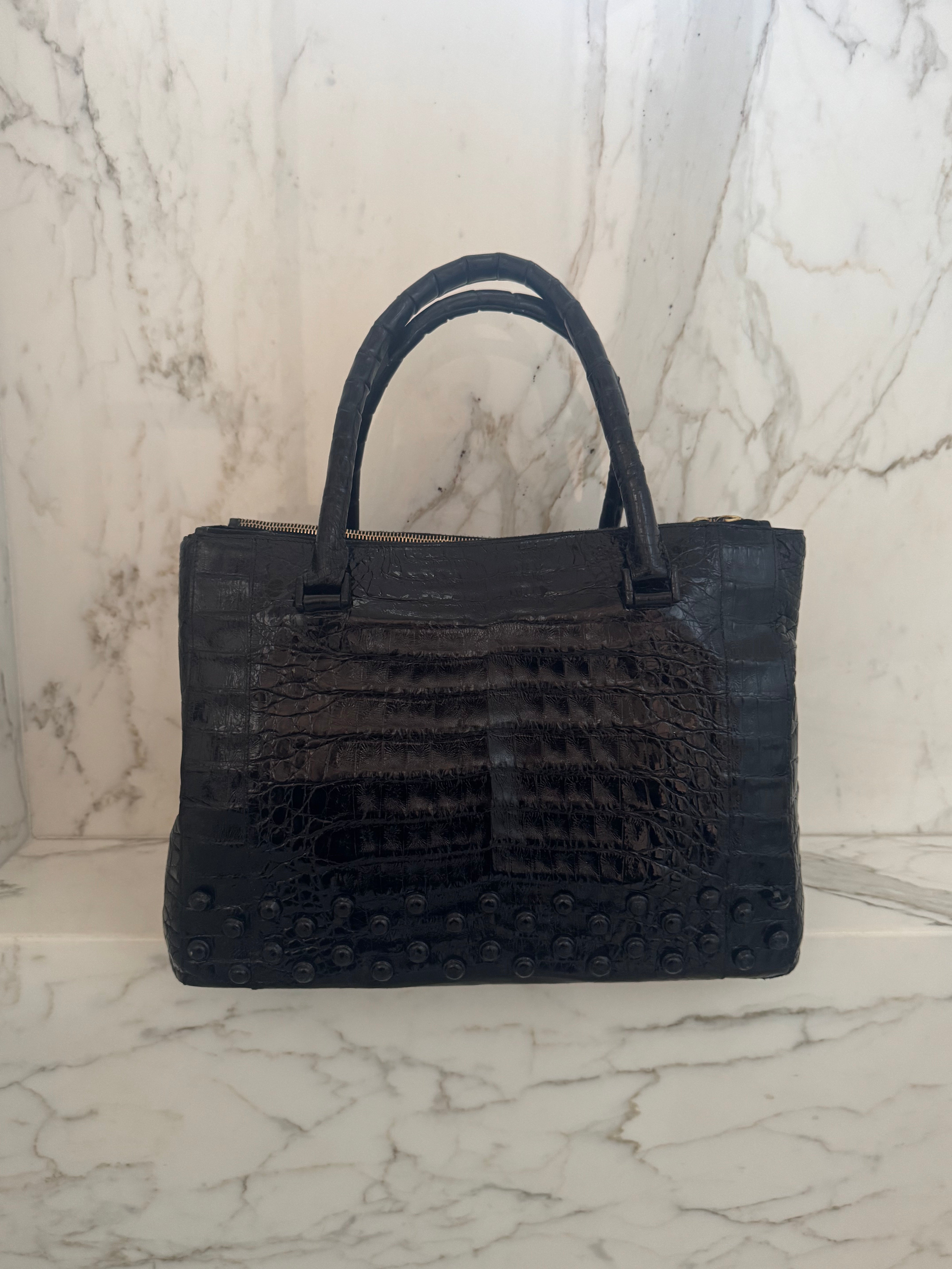 Large crocodile bag