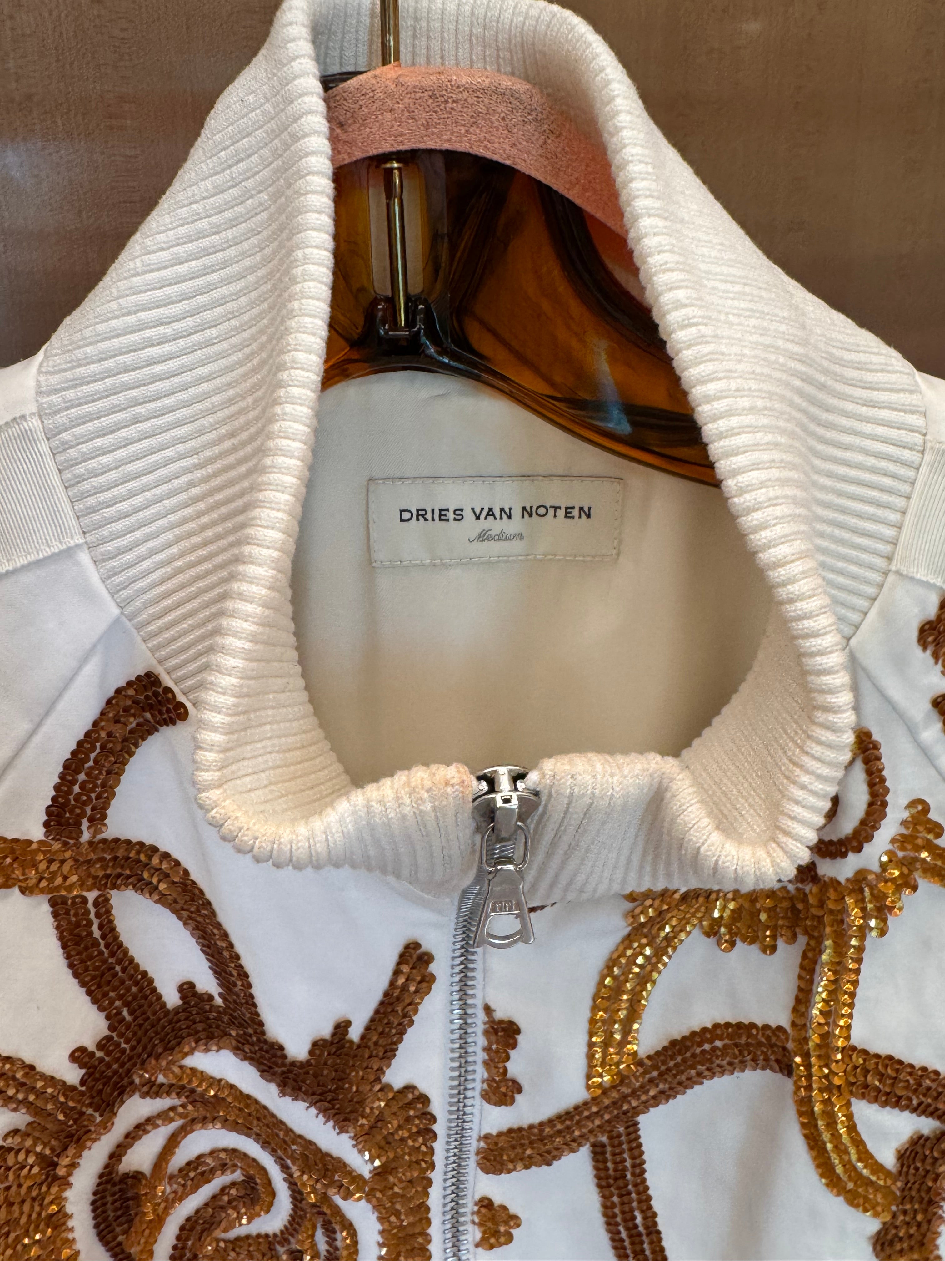 Gold Embellished Bomber Jacket