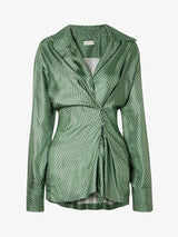 Twisted Printed Silk Twill Shirt