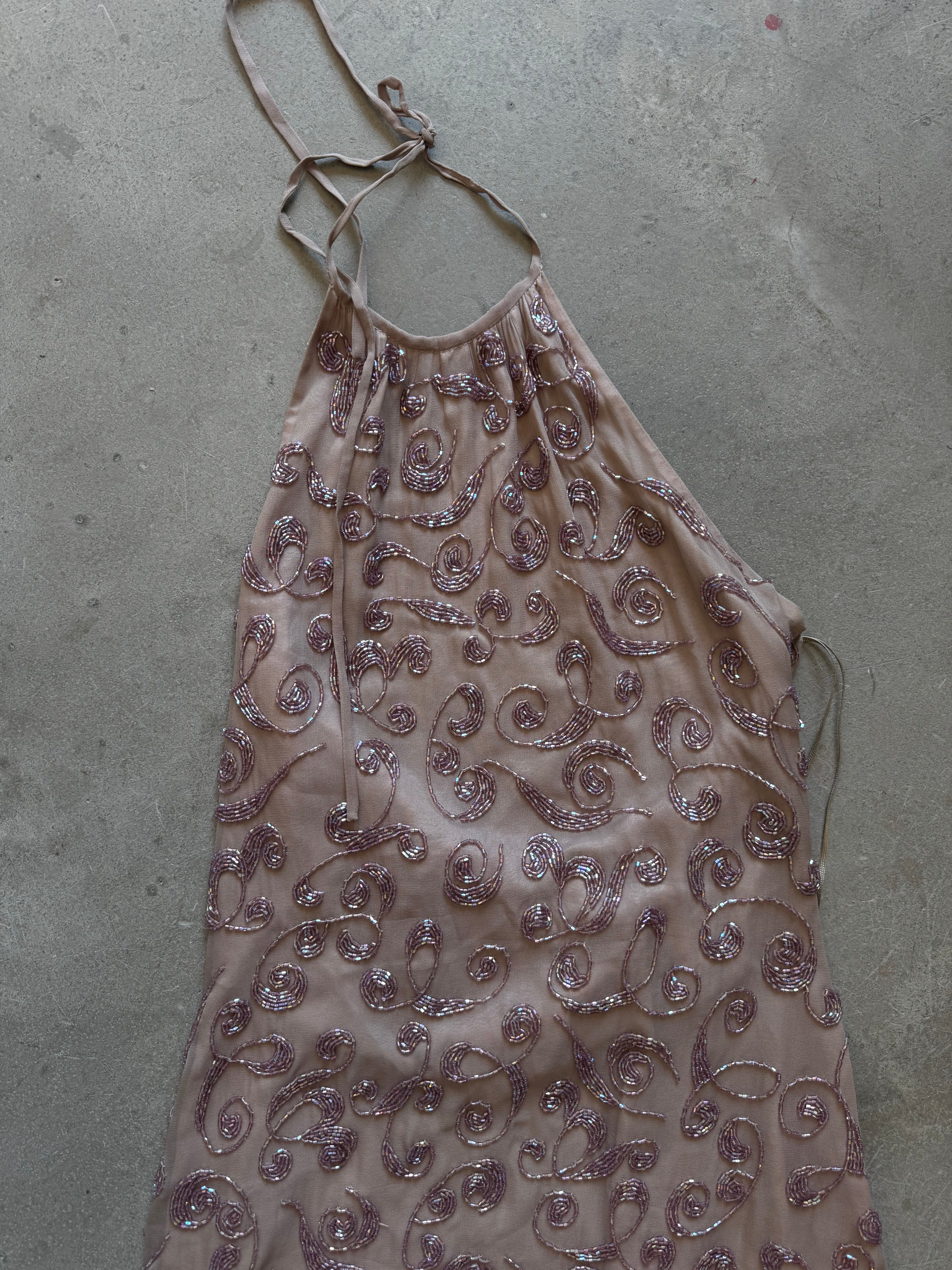 Beaded Fringe Vintage Dress