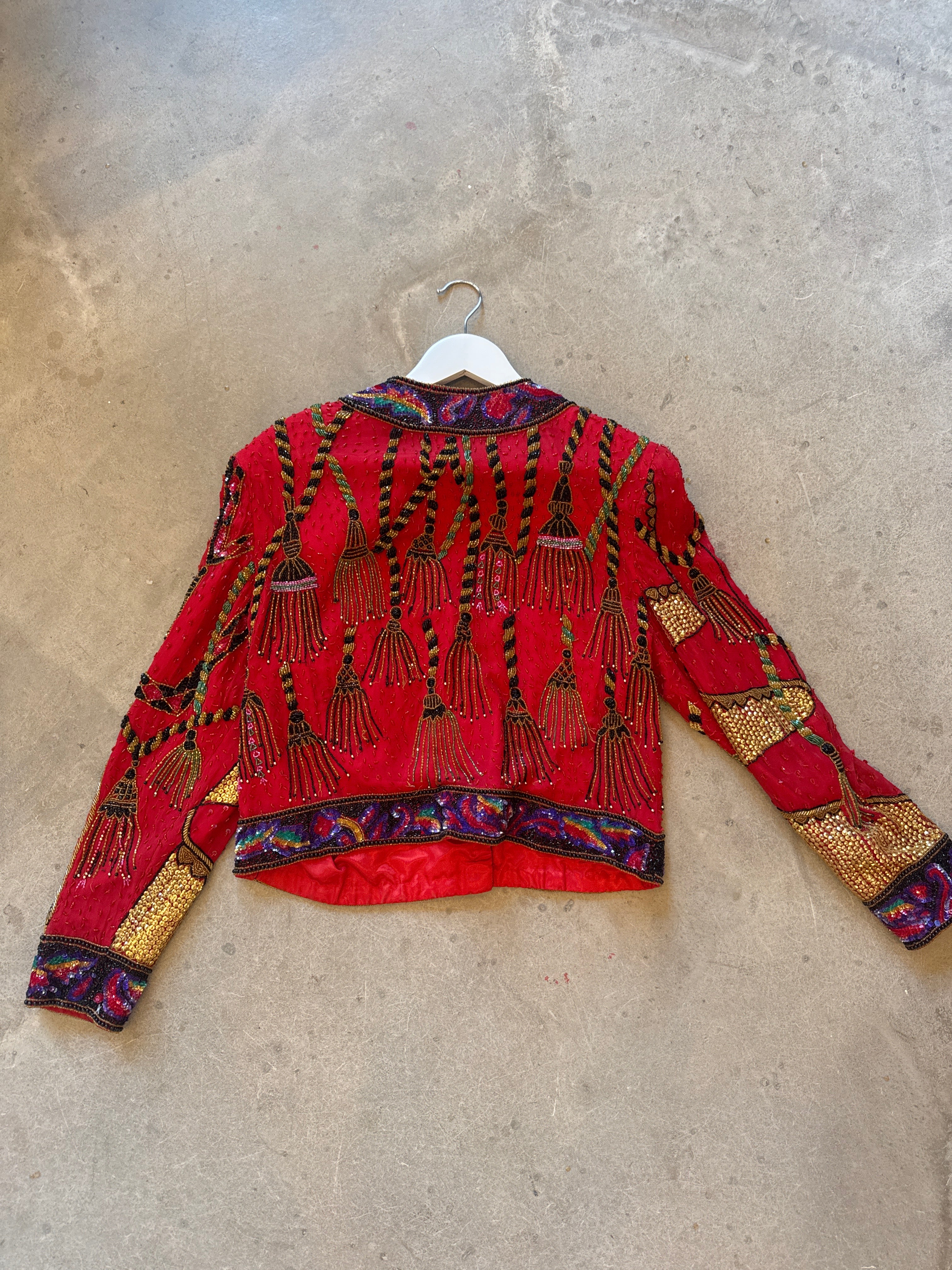 Beaded Tassle 80s Jacket
