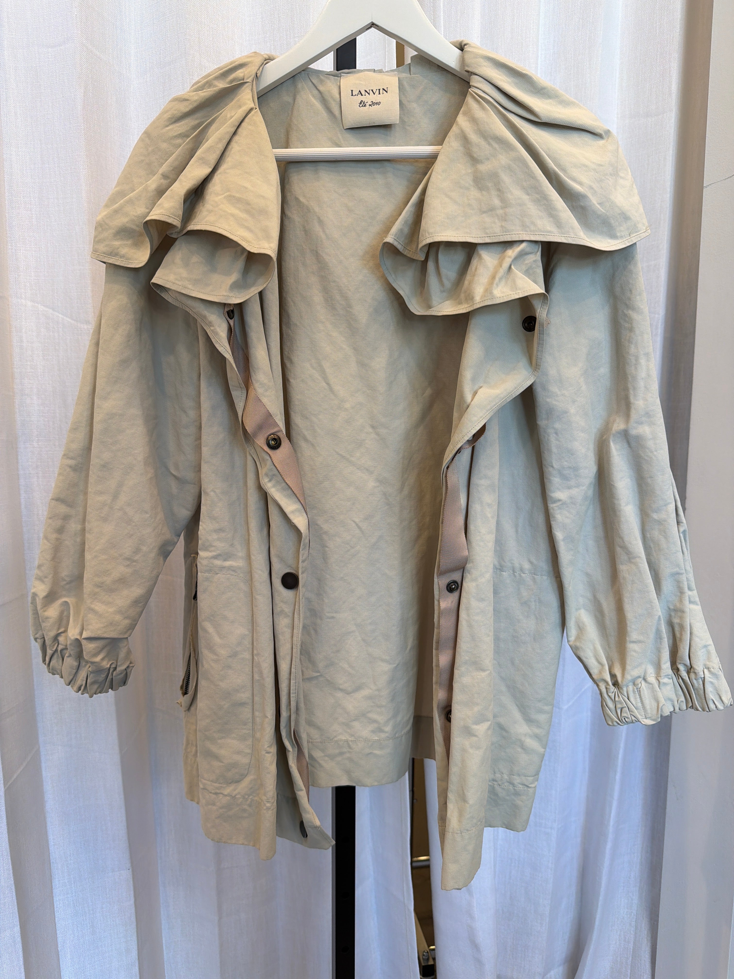 Draped Collar Lightweight Coat