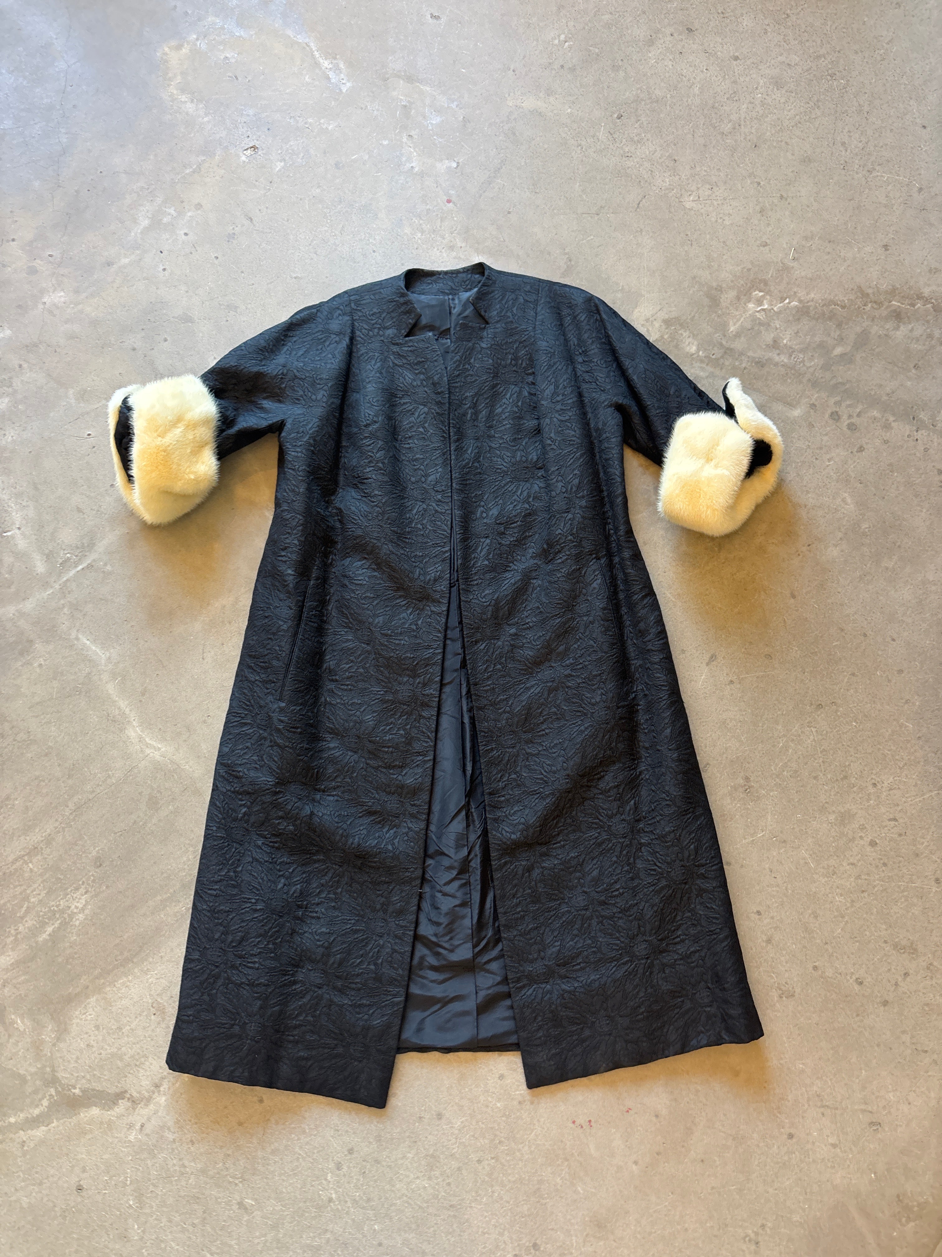 Black Coat w/ Fur Cuffs