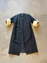 Black Coat w/ Fur Cuffs