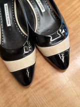 Black and White Sling Back Shoe (39.5)