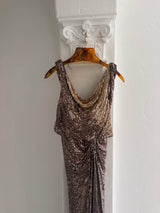 Floor Length Sequins Gown