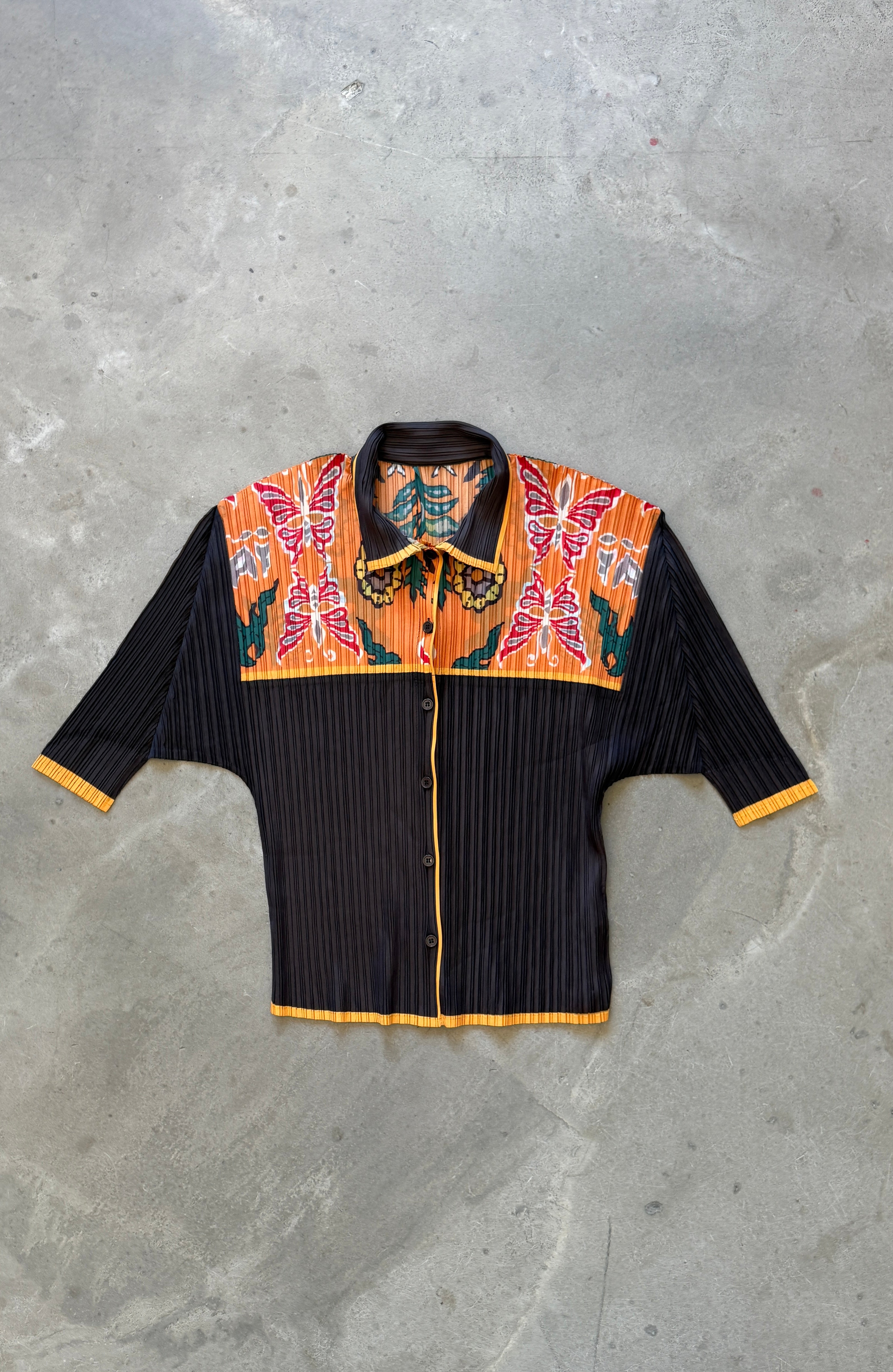 Rare  Pleated  Butterfly & Western Top