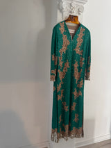 Emerald and Gold Beaded Gown