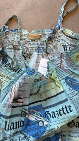 Blue Rare 2004 Newspaper Dress