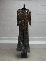 Sequins Gown with Collar