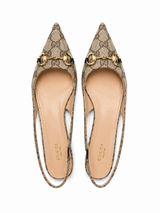 Monogram Horsebit sling back heel