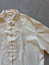 Cream Vintage Silk Blouse