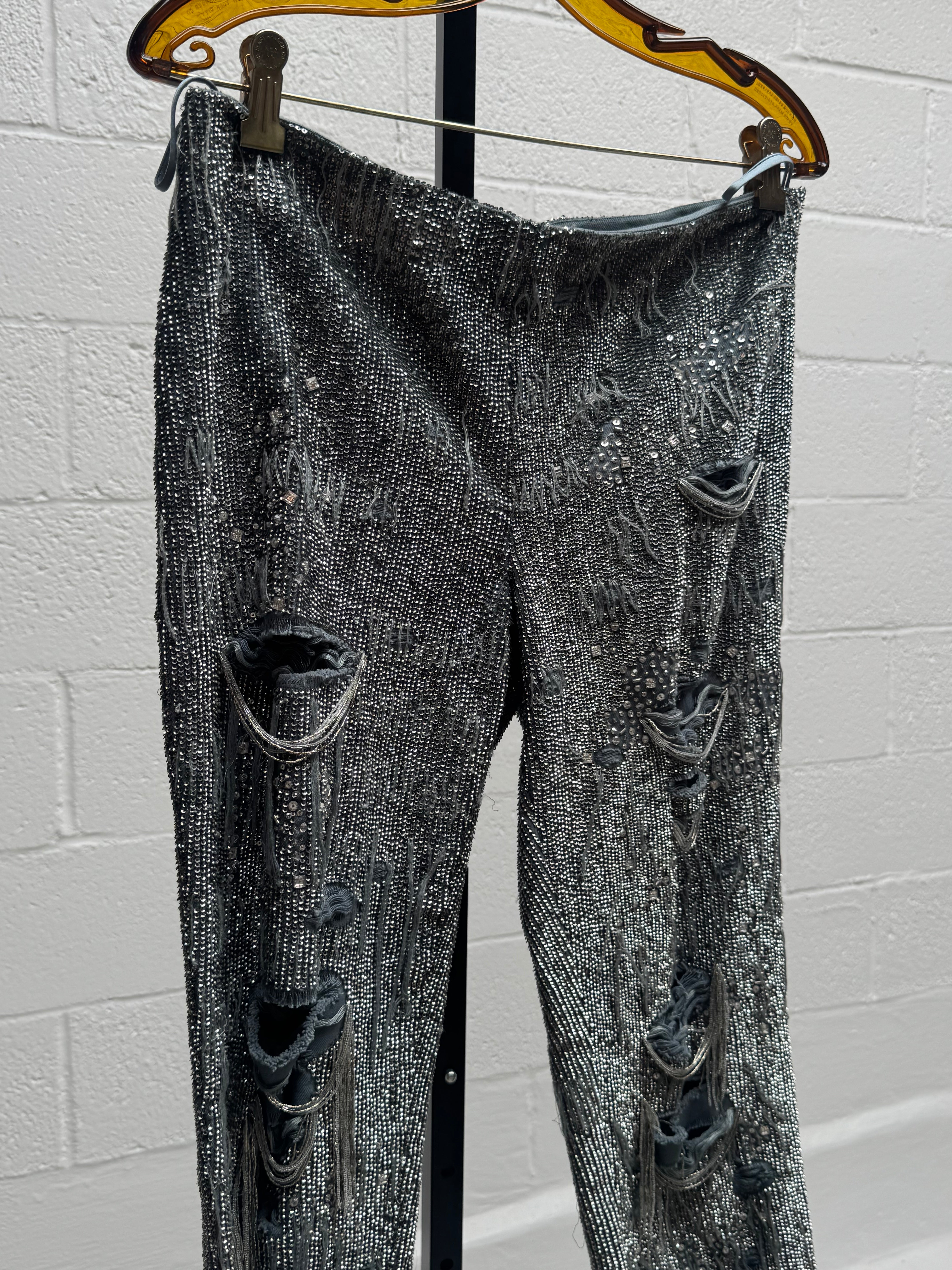 2010 Silver Sequin Distressed Set