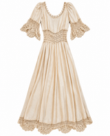 Silk and Crochet Dress