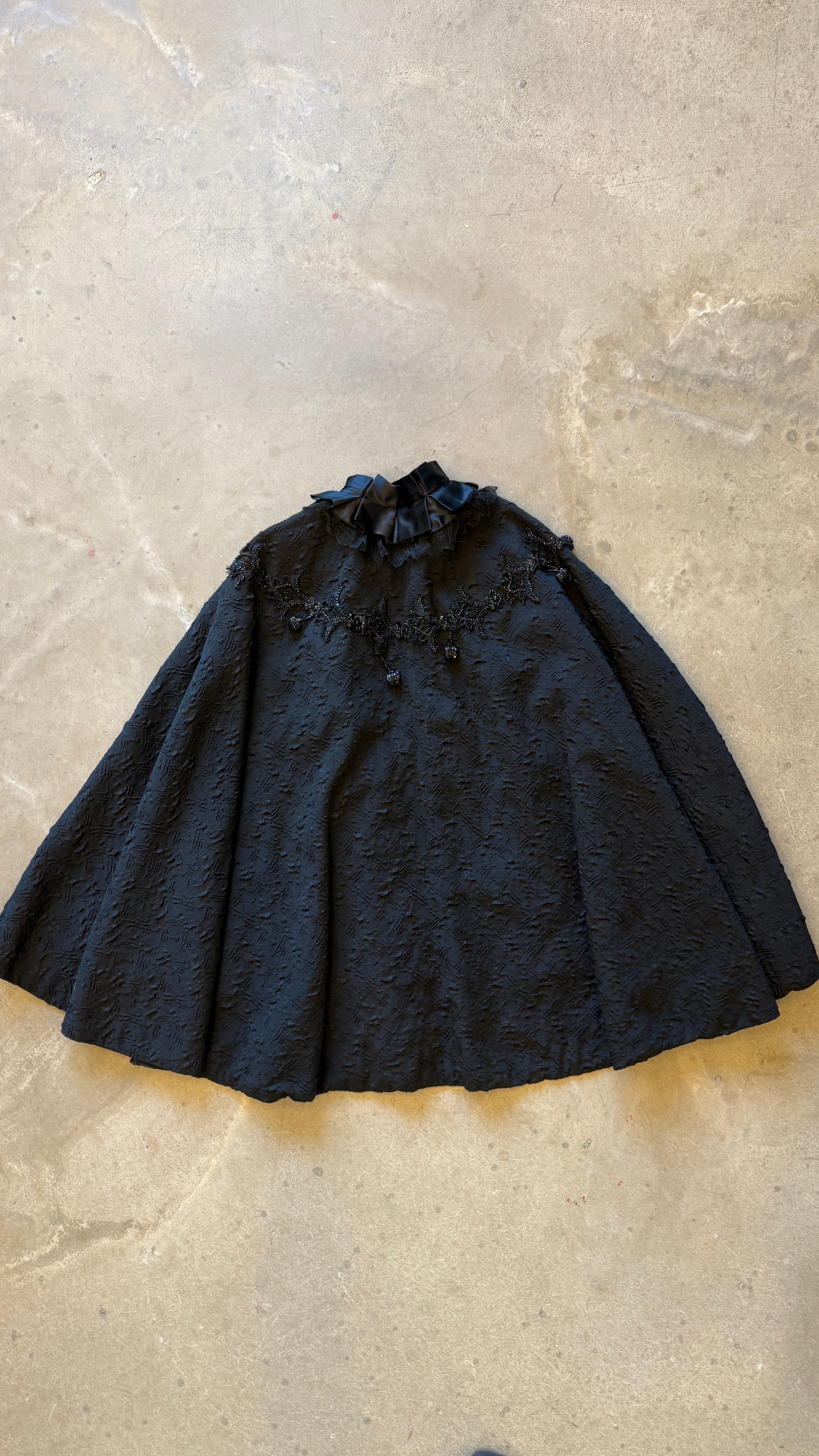 Victorian Black Beaded Cape