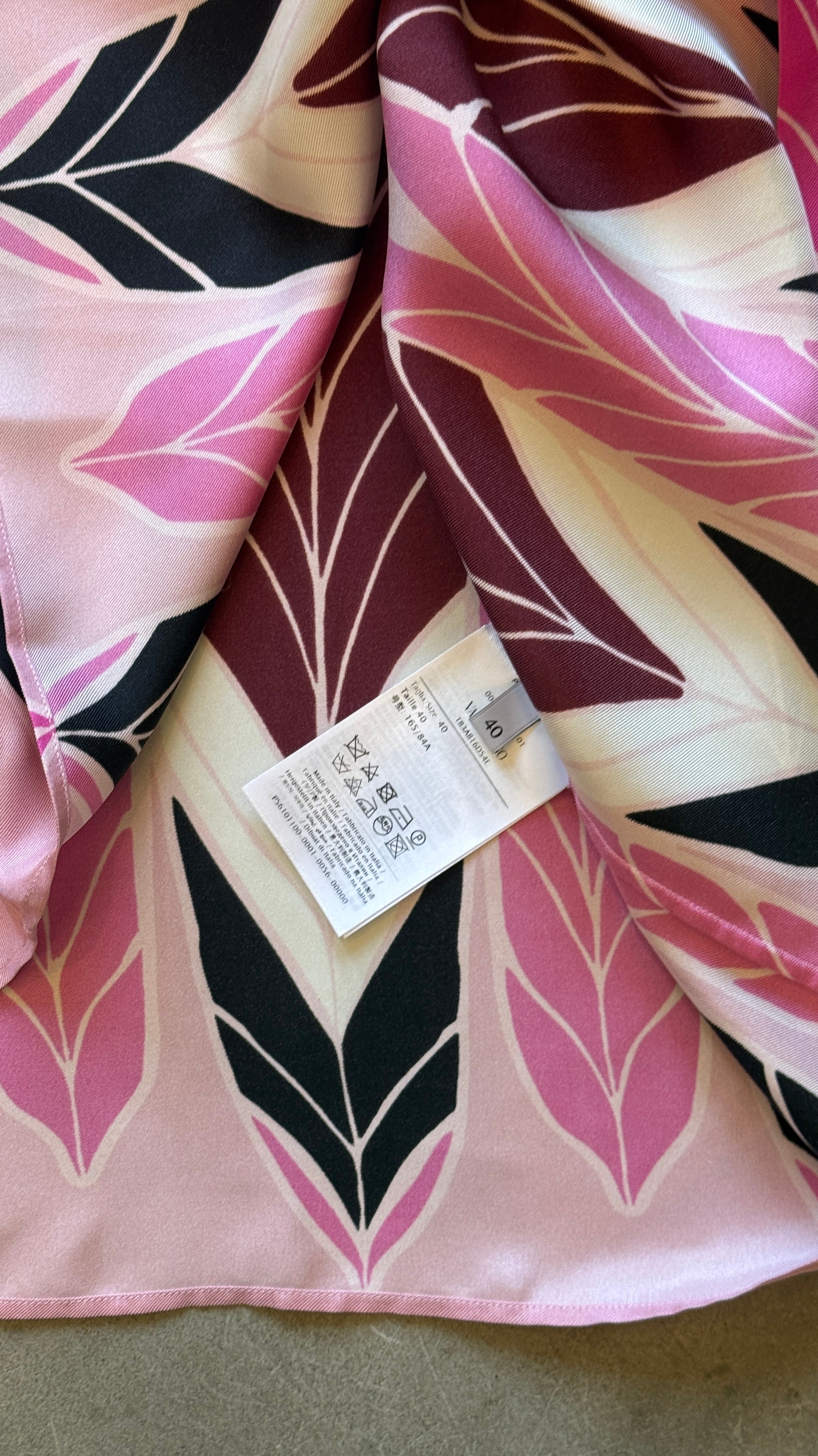 Pink Feather Print Blouse
