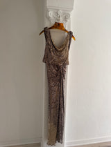 Floor Length Sequins Gown
