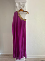 Fucshia One Shoulder  Caftan
