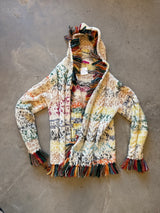 Knit Sweater Jacket with Fringe