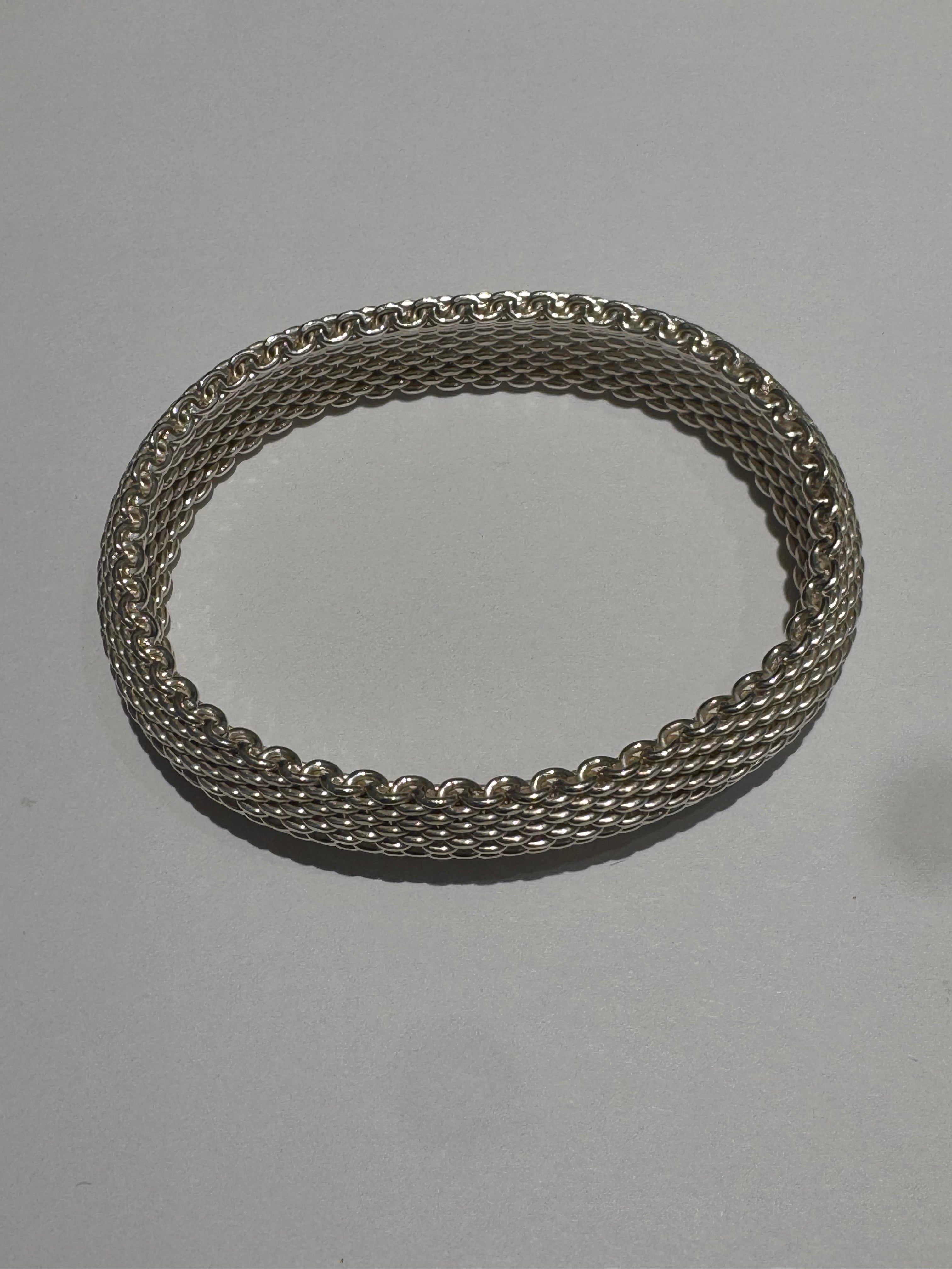 Sterling Silver Somerset Mesh bangle bracelet