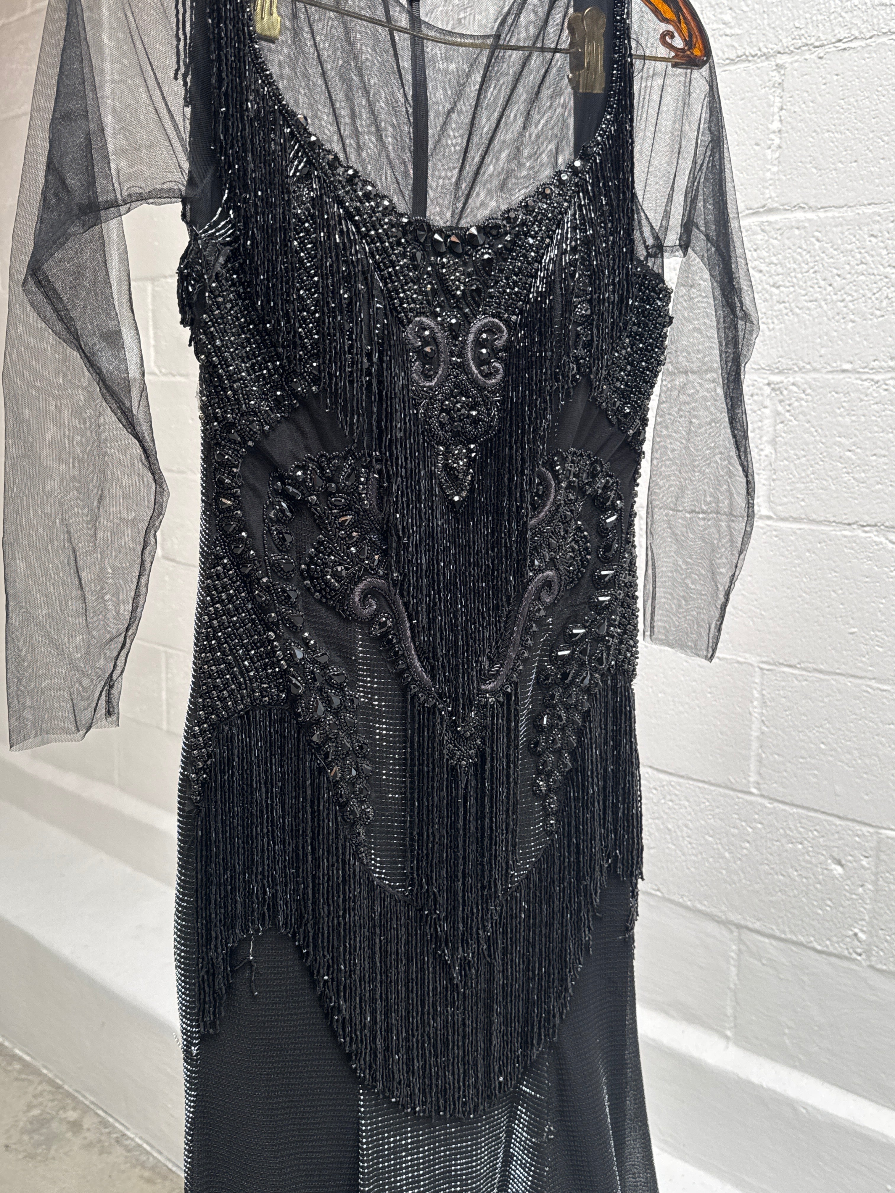 Beaded Black Gown