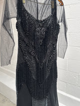 Beaded Black Gown