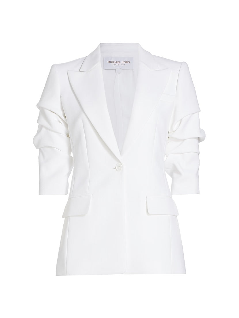 Scrunched-Sleeve Suit