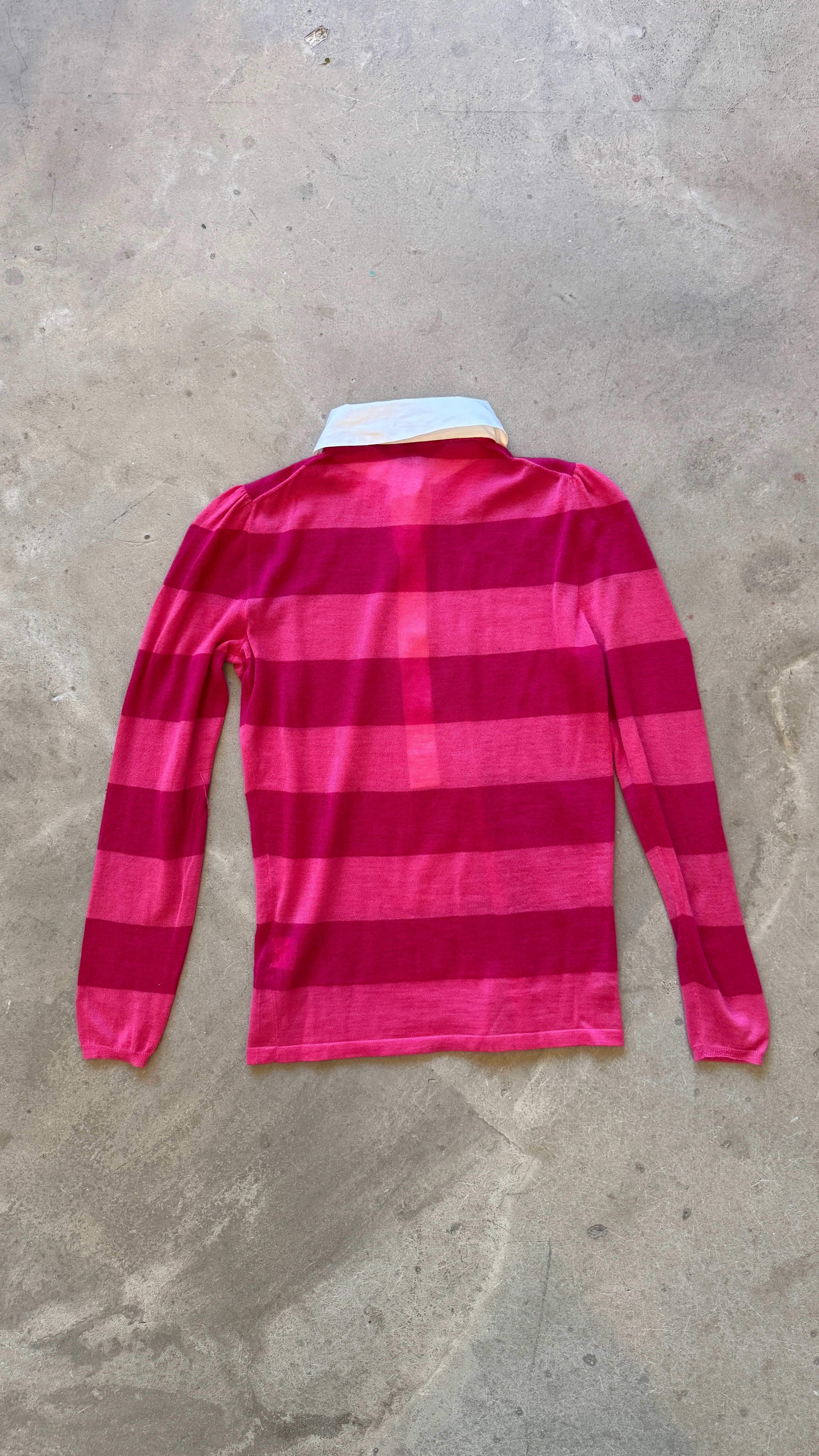 Pink Striped Long Sleeve Shirt