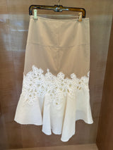 Khaki Lace Detail Skirt