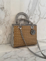 Lady Dior in Woven Bamboo and Water Snake