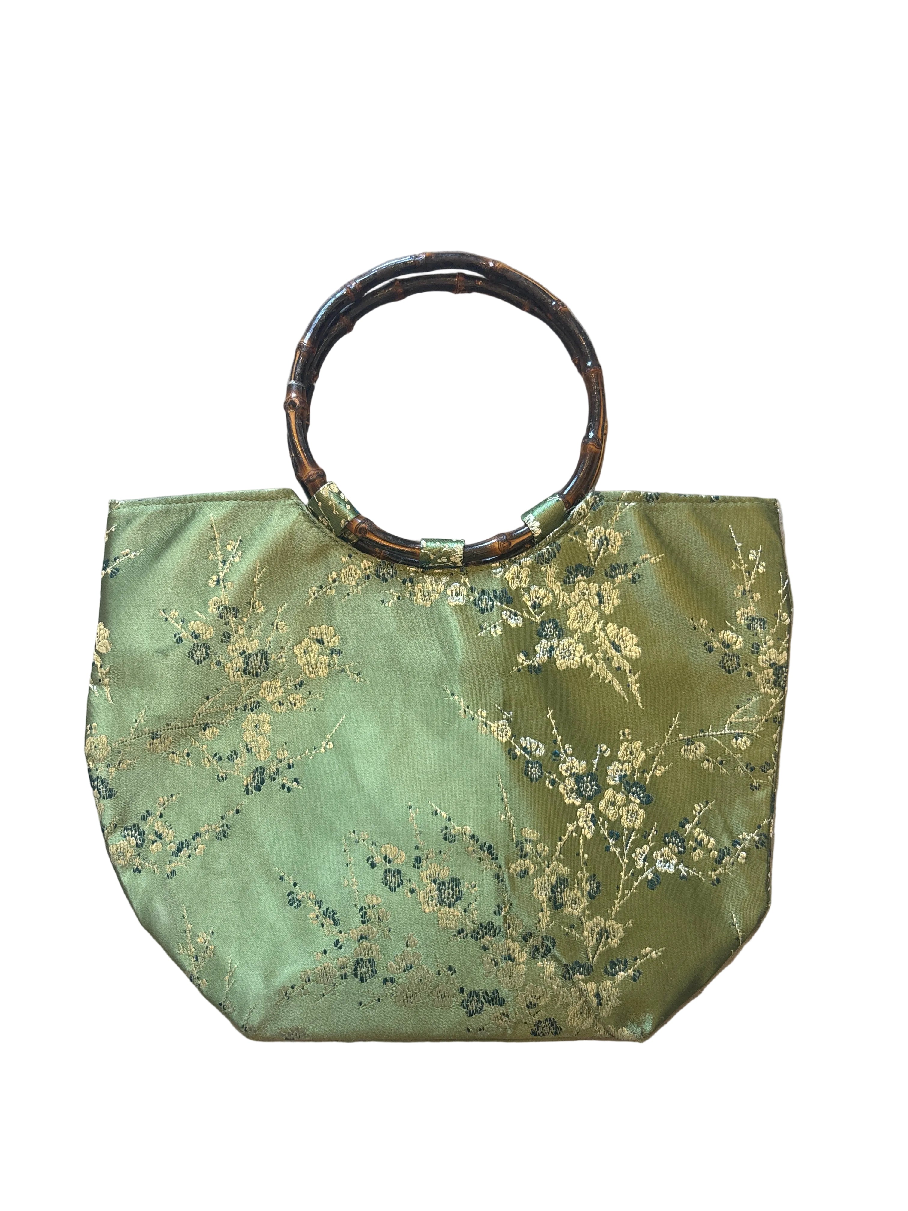 Vintage Green Brocade Bag