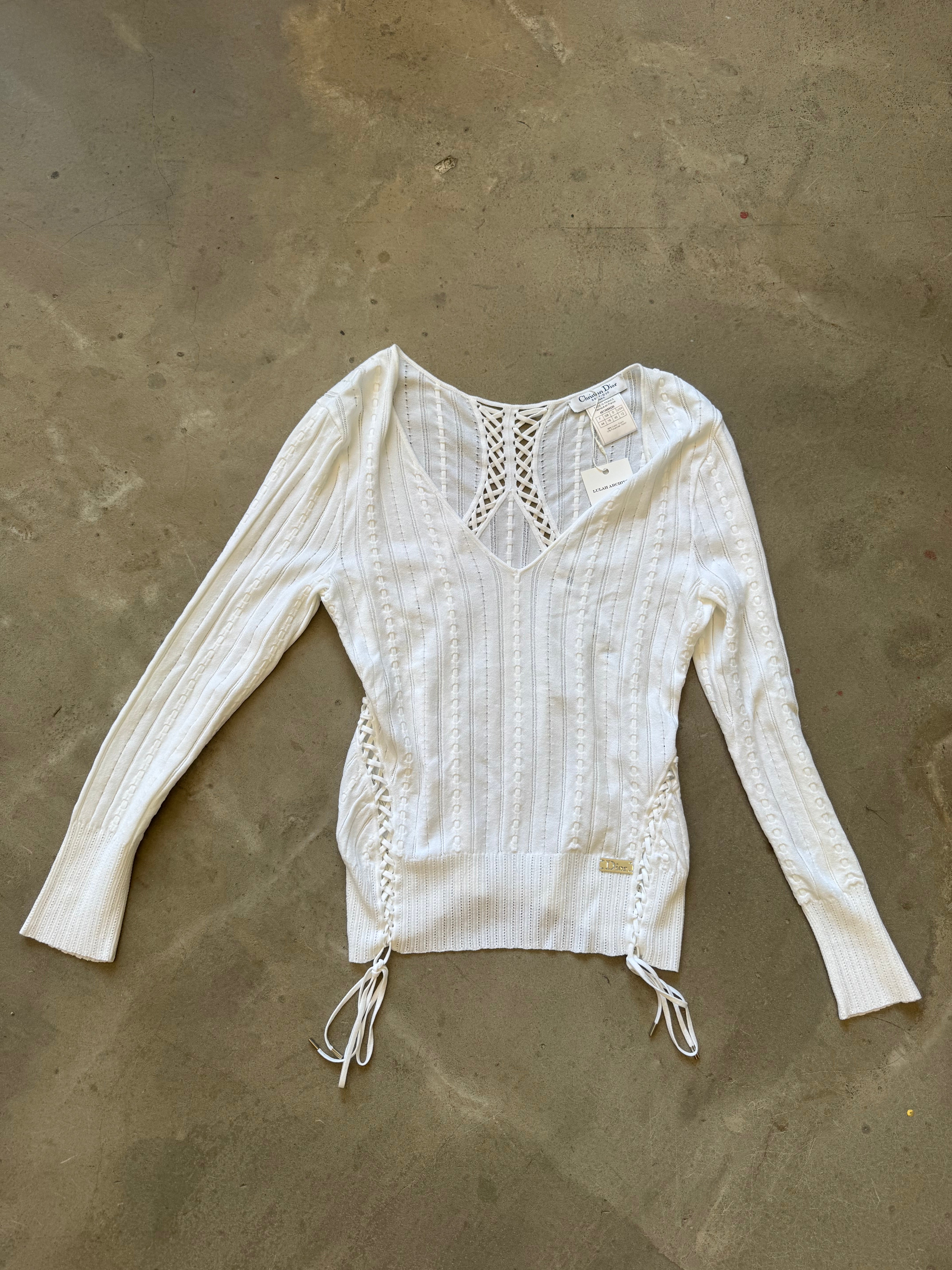 Corset Knit Sweater Top s/s 2004