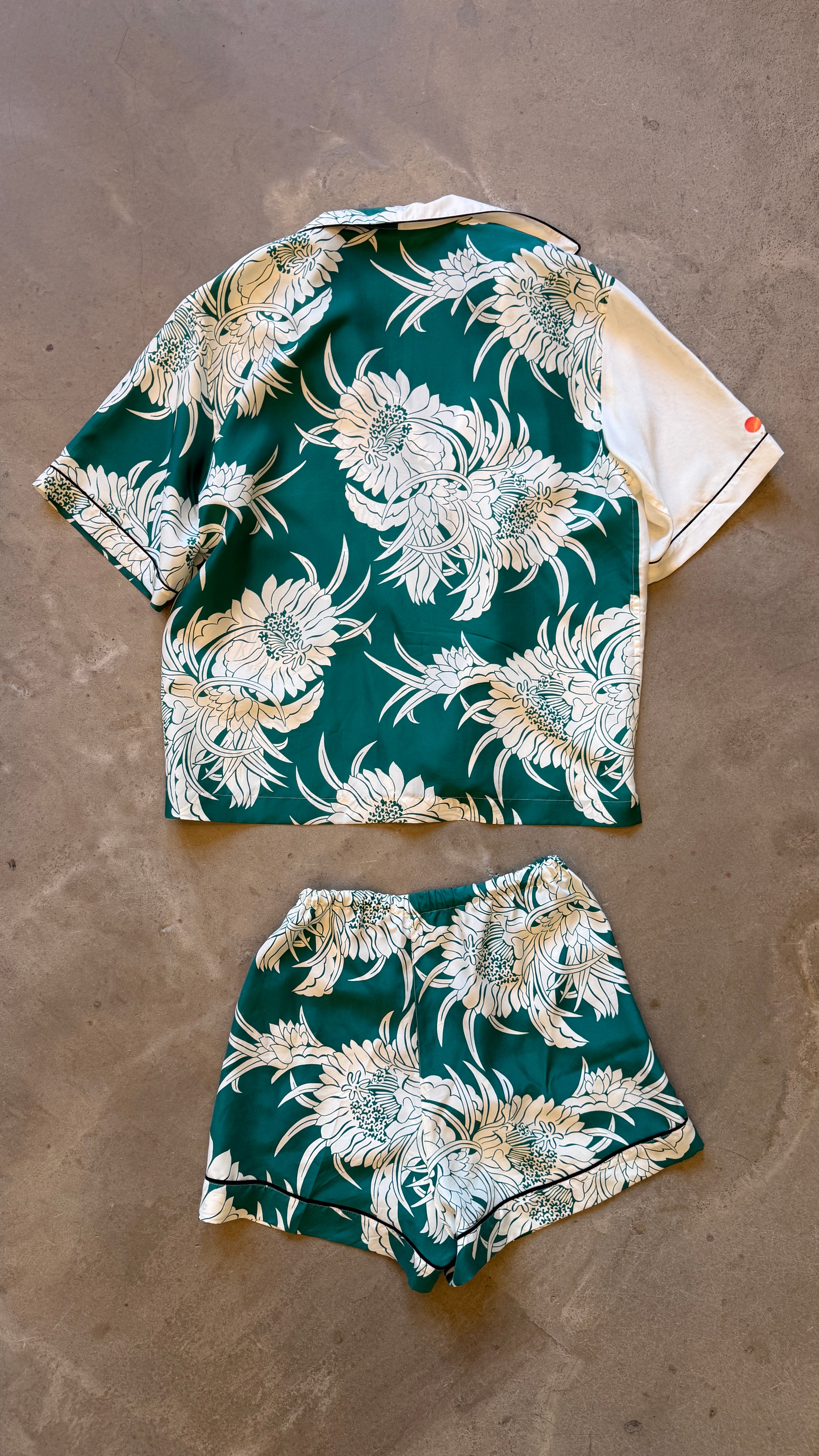 Green Floral Shorts&Top Set