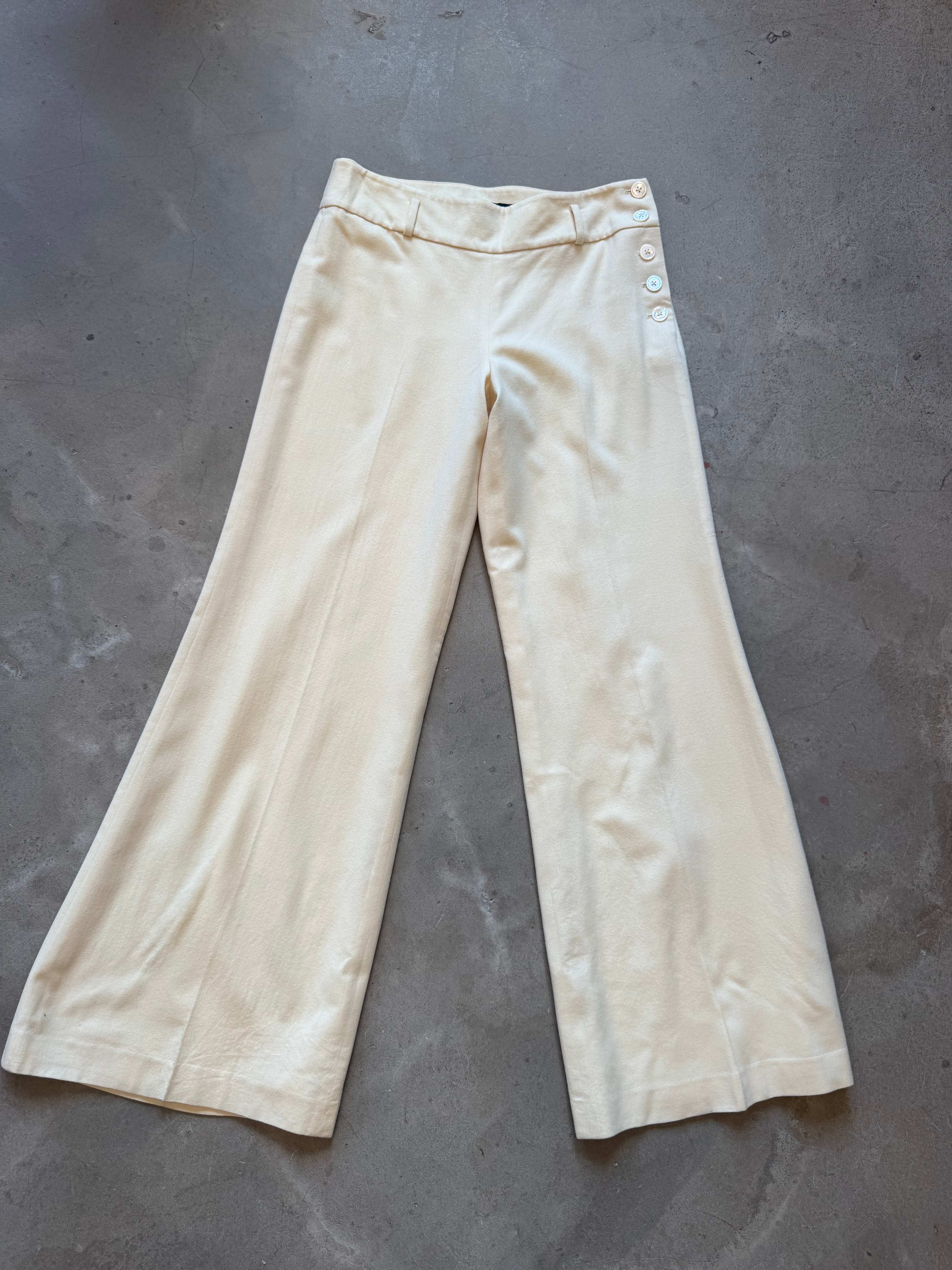 Vintage Cream Wool Pants