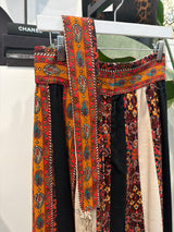 Vintage 1970s Folk Stripe Midi Skirt