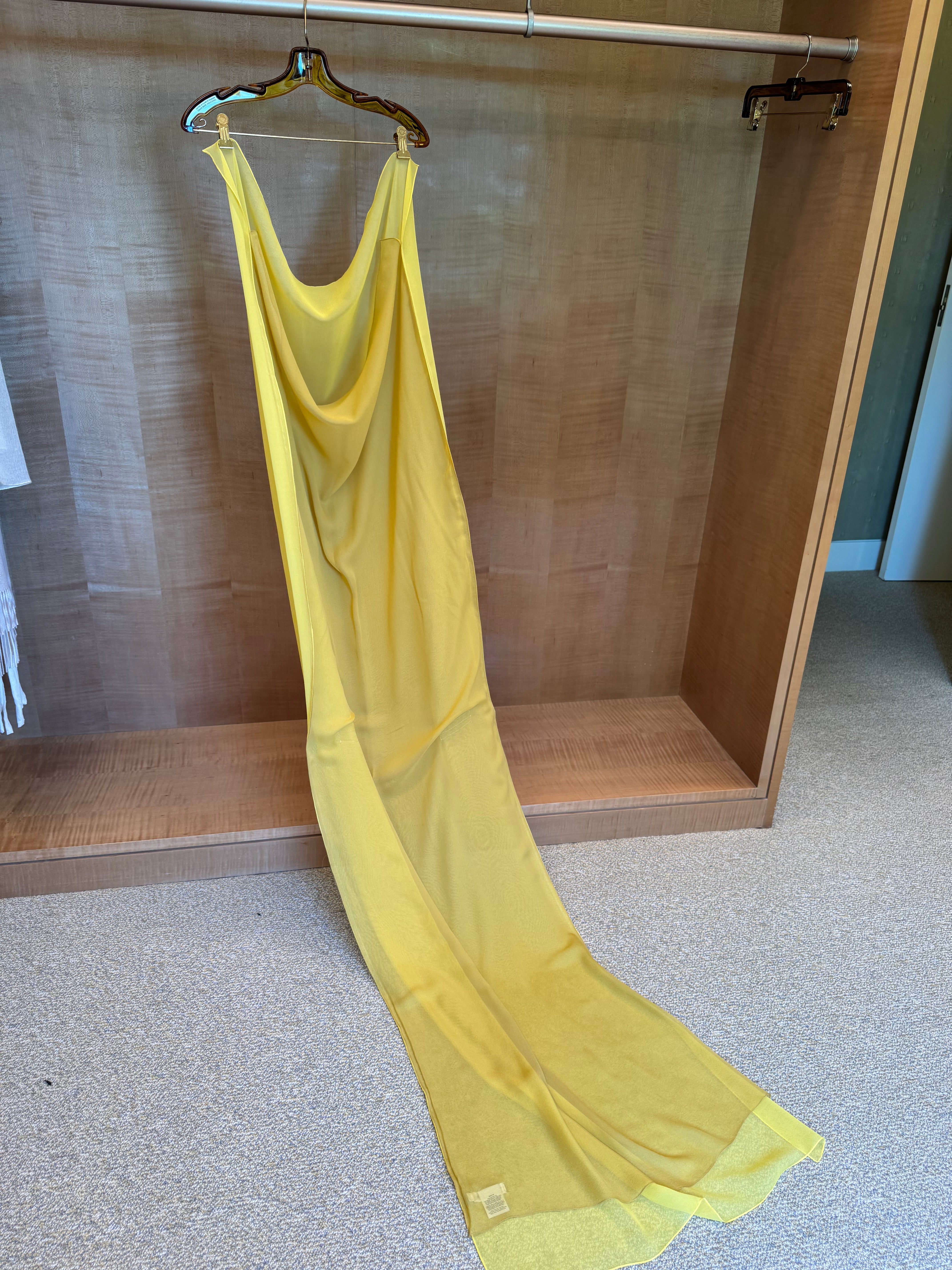 1998 Silk Yellow Scarf
