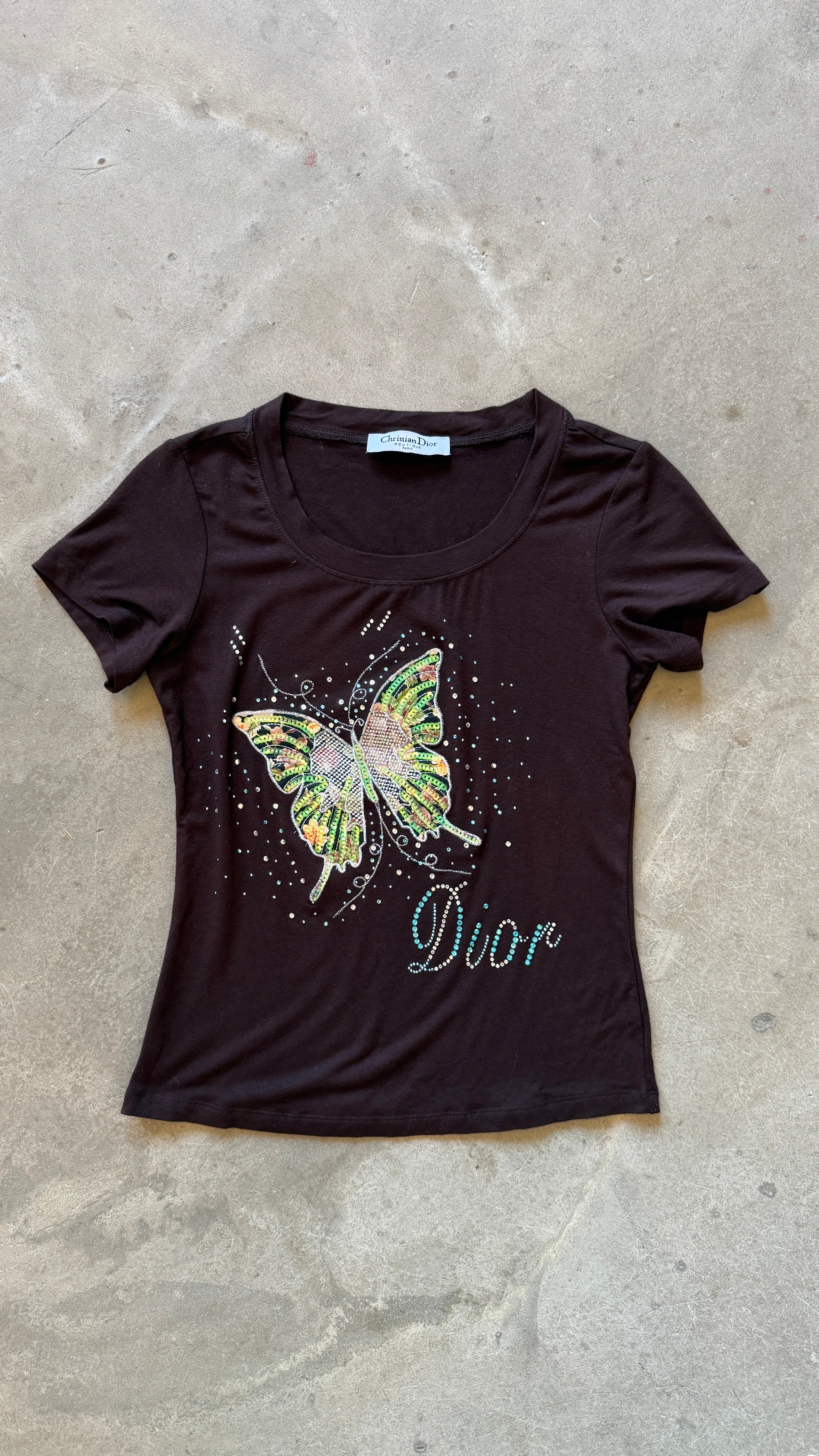 Brown Butterfly T-Shirt early 2000's