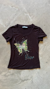 Brown Butterfly T-Shirt early 2000's