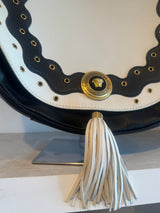 Black and White Purse with Tassles