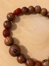 Wood and Agate Beaded Necklace 1998
