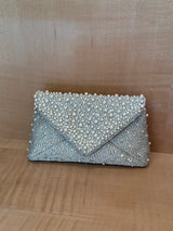 Envelope Pearly Jacquard Clutch Bag