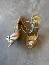 Rose Heels with delicate leather wrap