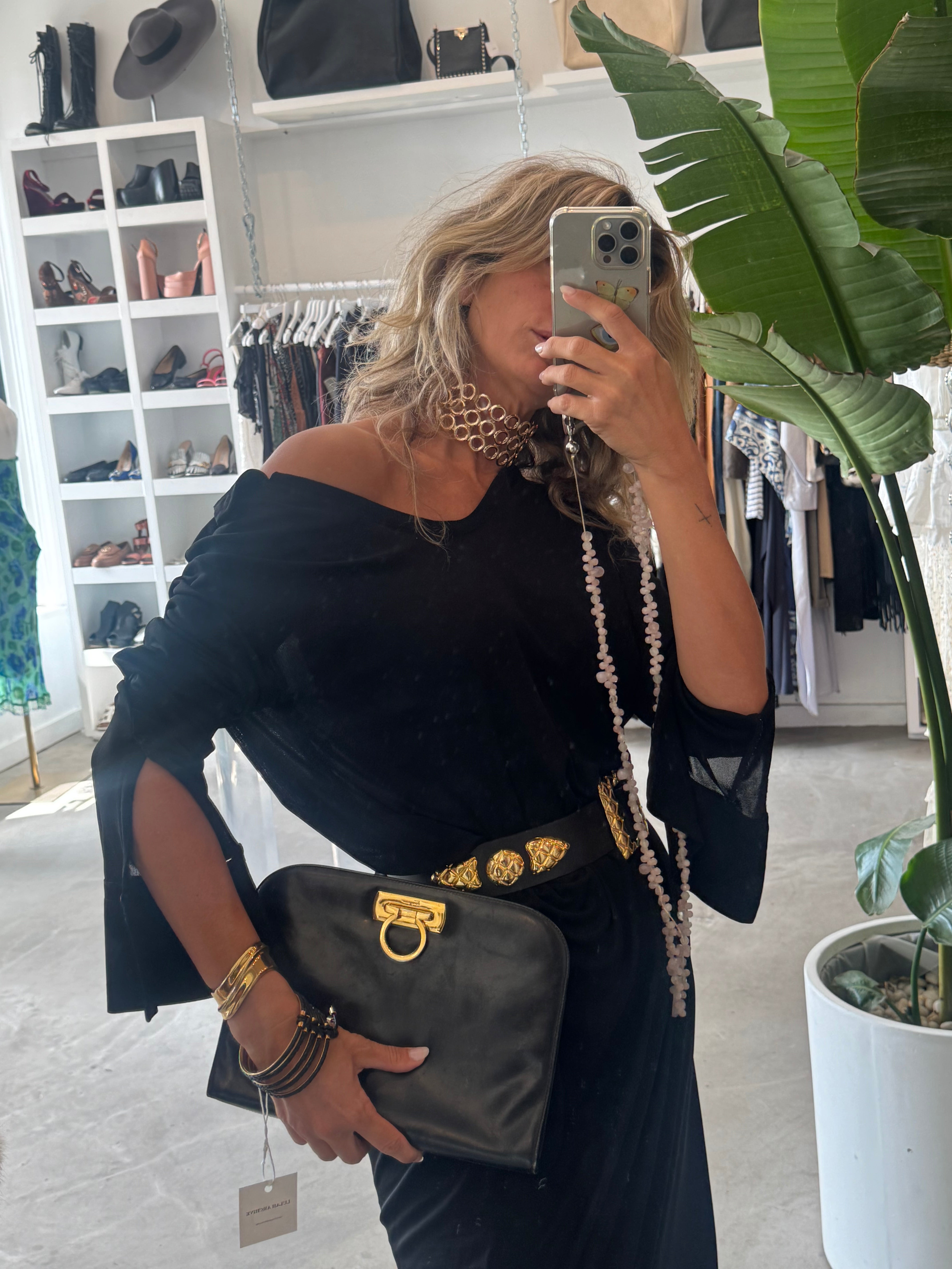 Three Row Gold Choker