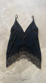 Velvet and Lace V-Neck Cami